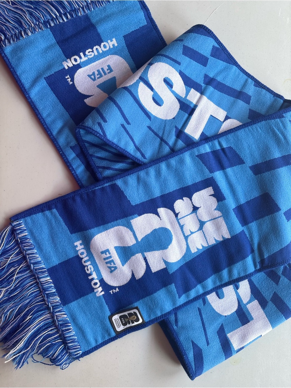 FIFA Houston Supporter Scarf - Light & Dark Blue